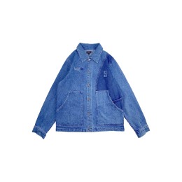 Design fashion blue denim jacket custom embroidered logo denim jacket metal button design denim jacket production factory denim jacket design company 100% polyester JN021 Design fashion blue denim jacket custom embroidered logo denim jacket metal button design denim jacket production factory denim jacket design company 100% polyester JN021